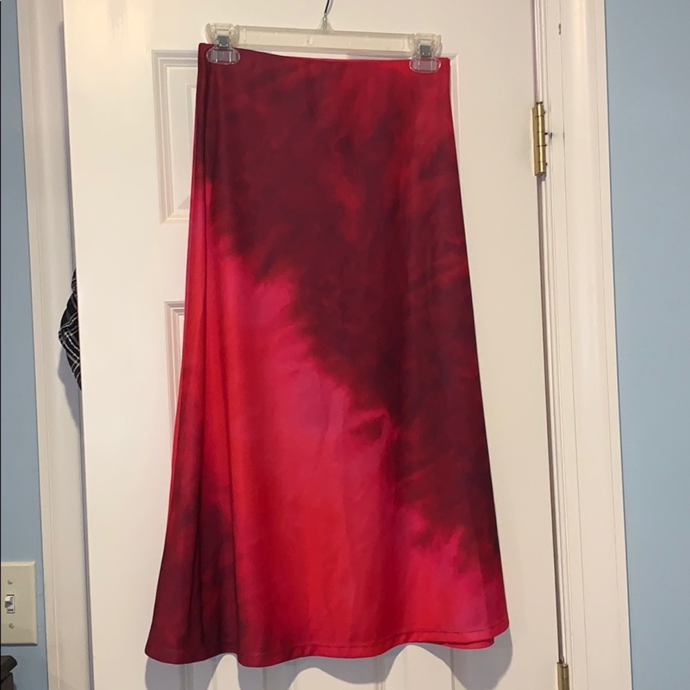 Tie dye midi skirt